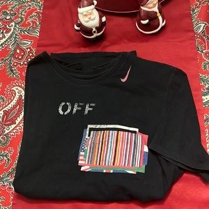 Authentic Off-White Nike athletic cut tshirt Sz M good condition